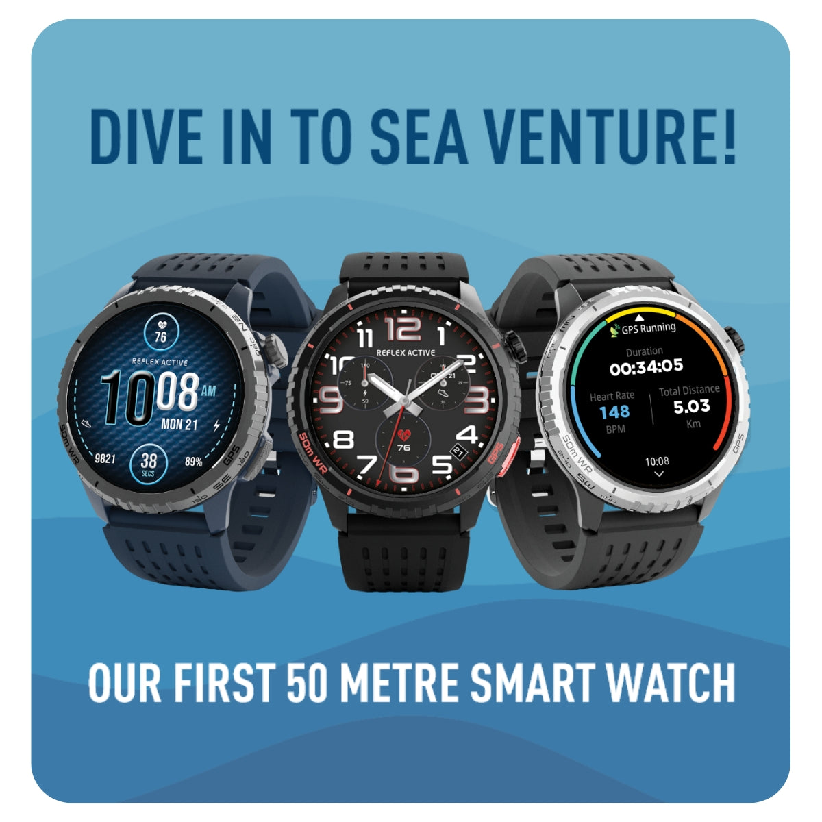 Reflex Active replacement smartwatch straps worn on wrist