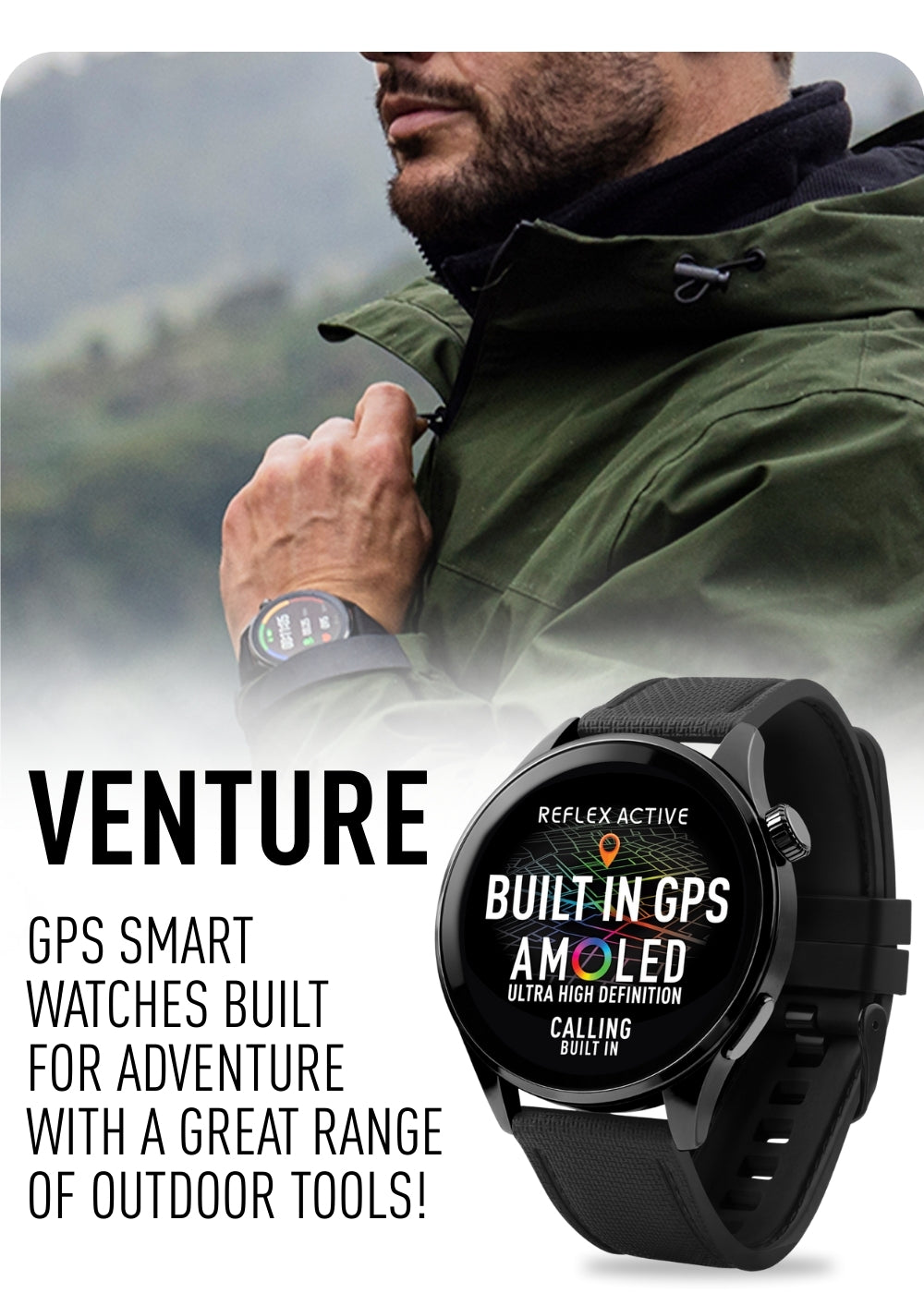 22mm Rugged Textured Silicone Watch Strap