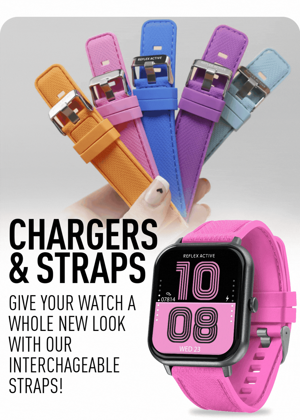 Reflex Active Interchangeable Smartwatch Straps Collection