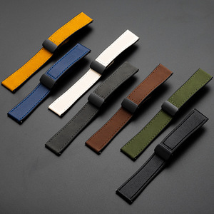 Magnetic Leather Watch Band For Samsung Galaxy Watch 6 5 4 3 2, 20mm 22mm Replacement Watch Strap OEM Custom Gift Buckle Design