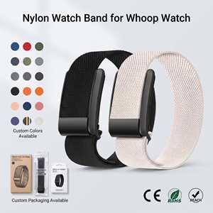 Elastic Nylon Watch Band for Whoop 4.0 Braided Ultralight Sweat Wicking Replacement for Whoop 5.0 Custom Logo Sport Watch Strap
