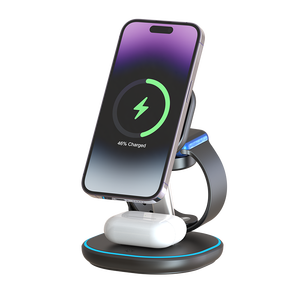 2025 Hot Selling Multifunction 15W 3-in-1 Foldable Wireless Charger Fast Magnetic Charger for Phones Watch Earphones
